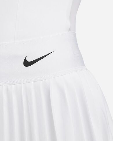 تنورة التنس النسائية Nike Court Dri-FIT Slam، أبيض/أسود، صغير in Saudi Arabia