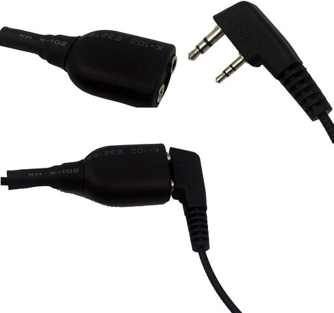 استبدال محول كابل الصوت DONG Walkie Talkie لـ Baofeng BF-9700 A-58 UV-XR UV-5S GT-3WP UV-9R Plus متوافق مع منفذ سماعة الرأس K Interface 2Pin UV-5R in Kuwait