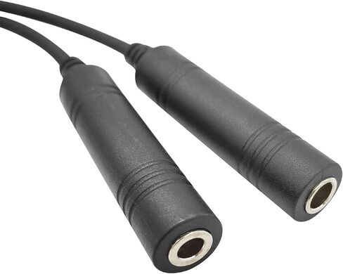 GA Dual Plugs General Aviation Headset Twin Jacks Helicopter Headphone Adapter Connector Cable (3/16" Mic Jack and 1/4" Speaker Jack) to K1 2-Pin Radio Walkie Talkie Extension Cord in Saudi Arabia