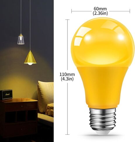 Green Light Bulbs for Outdoor Porch, 9W(60W Equivalent) E26 Base LED Green Bulb for Christmas, Halloween,Wedding,Party,Bar,Holiday Lighting,Home Decor, 2-Pack in Saudi Arabia