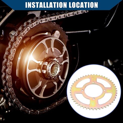 420 درجة 48 سن دراجة نارية سلسلة ضرس خلفي/الجانب الخلفي لـ 50cc 70cc 90cc 110cc 125cc الترابية دراجة صغيرة ATV 4 عجلات الدراجة/متينة 76 مم ID / 1 قطعة in Saudi Arabia