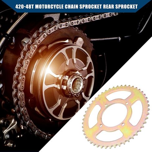 420 درجة 48 سن دراجة نارية سلسلة ضرس خلفي/الجانب الخلفي لـ 50cc 70cc 90cc 110cc 125cc الترابية دراجة صغيرة ATV 4 عجلات الدراجة/متينة 76 مم ID / 1 قطعة in Saudi Arabia