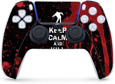 MightySkins Skin Compatible with PS5 / PlayStation 5 Controller - All My Friends are Dead | Protective, Durable, and Unique Vinyl Decal wrap Cover | Easy to Apply | Made in The USA in Saudi Arabia