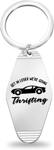 CENWA Get in Loser We're Going Thrifting Keychain Thrift Lover Gift BFF Gift Funny Thrifting Quote in Saudi Arabia