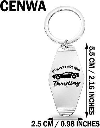 CENWA Get in Loser We're Going Thrifting Keychain Thrift Lover Gift BFF Gift Funny Thrifting Quote in Saudi Arabia