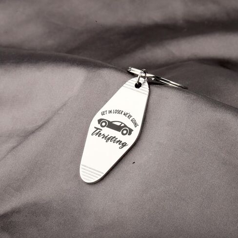 CENWA Get in Loser We're Going Thrifting Keychain Thrift Lover Gift BFF Gift Funny Thrifting Quote in Saudi Arabia