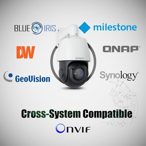 SUNBA 5MP Outdoor PTZ POE+ AI IP Camera, 48X Optical Zoom High Speed Security Dome, Smart Auto Tracking, RTMP Streaming, Two-Way Audio, Night Vision up to 1500ft (P848, Performance Series) in Kuwait