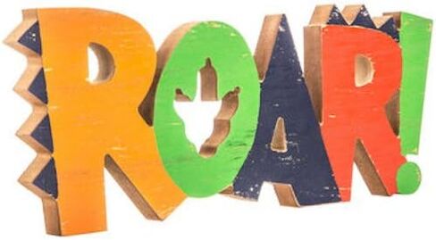 ROAR! Wood Wall Decoration Boys Room Kids Decor in Kuwait