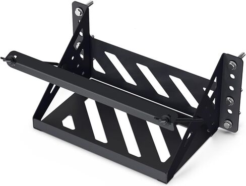 دعامة صندوق تركيب البطارية الفولاذية المعدنية شديدة التحمل - حجم قابل للتعديل - الحد الأقصى للدعم - 10.63 بوصة × 7.06 بوصة × 7.5 بوصة - قوي ومقاوم للصدأ وسهل التركيب in Kuwait