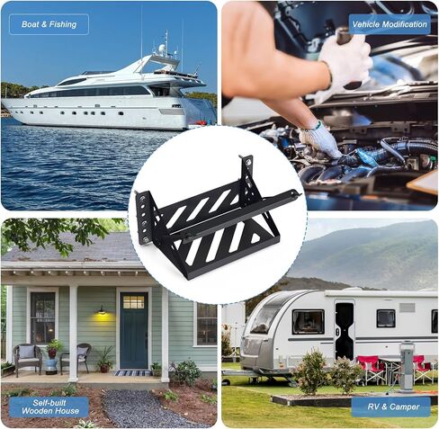 دعامة صندوق تركيب البطارية الفولاذية المعدنية شديدة التحمل - حجم قابل للتعديل - الحد الأقصى للدعم - 10.63 بوصة × 7.06 بوصة × 7.5 بوصة - قوي ومقاوم للصدأ وسهل التركيب in Kuwait