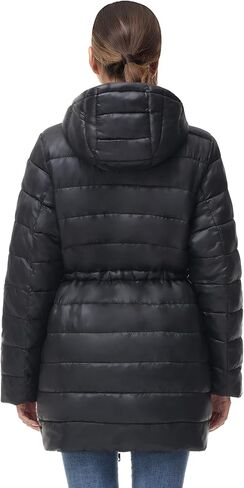 خيار آخر للنساء سترة منتفخة بغطاء للرأس دافئة وخفيفة الوزن ومبطنة وقابلة للتعبئة معطف منتفخ ملابس خارجية in Kuwait