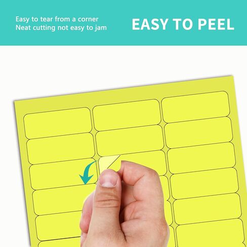 1" x 2-5/8" Premium Green Colored Shipping Address Labels Sticker Papers for Inkjet & Laser Printer Self-Adhesive Mailing Labels Writable Tags, 8.5"×11" 30 Labels per Sheet in Saudi Arabia