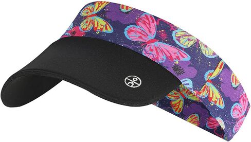 Girls Sports Stretchy Visor Foldable Athletic Sun Visor, Priting Headband with Visor Kids Summer Cooling Cap for Tennis, Golf in Saudi Arabia