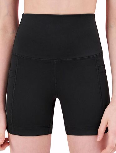 EXARUS Girls Volleyball Shorts Biker Compression Gymnastics Short with Pockets Youth Dance Yoga in Saudi Arabia