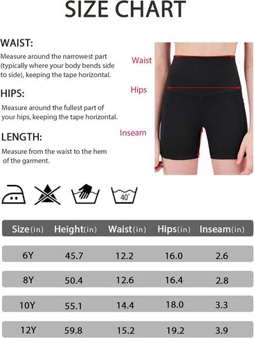EXARUS Girls Volleyball Shorts Biker Compression Gymnastics Short with Pockets Youth Dance Yoga in Saudi Arabia