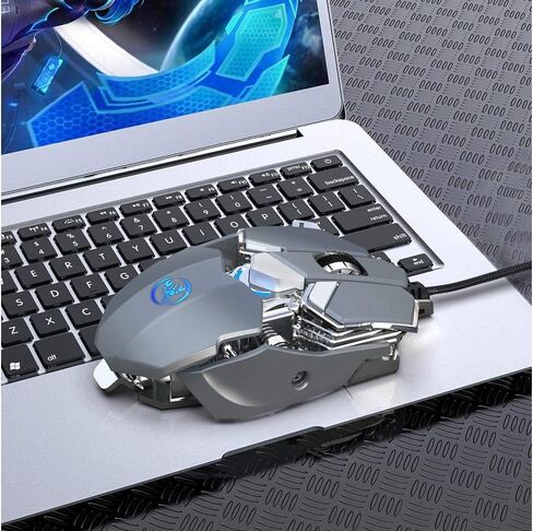 RGB Wired Gaming Mouse Backlit Programmable Mechanical Mouse up to 6400 DPI for Windows PC Gamers in Saudi Arabia