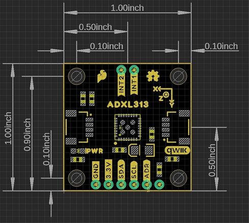 مقياس التسارع الرقمي ثلاثي المحاور من SparkFun - ADXL313 (Qwiic) - تكلفة منخفضة، طاقة منخفضة، دقة تصل إلى 13 بت، مقياس تسارع ثلاثي المحاور مع مكدس FIFO ذو 32 مستوى قادر على قياس ما يصل إلى ±4 جرام in Saudi Arabia