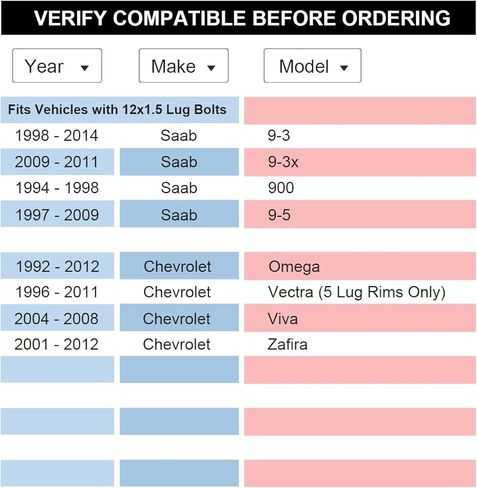 محولات عجلات VLAOSCHI باللون الأسود مقاس 5x110 إلى 5x114.3 مقاس 1 بوصة مع مسامير 12x1.5 متوافقة مع Jeep-Chevy 5 Lug لـ 2014-2019 Renegade Cherokee KL | 2018-2019 بوصلة MP | دارت ماليبو HHR - عبوة من 4 قطع in Kuwait