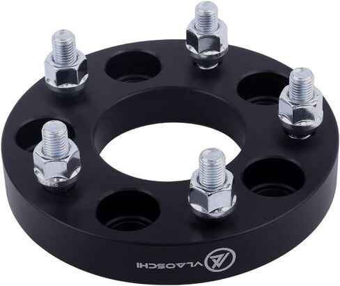 محولات عجلات VLAOSCHI باللون الأسود مقاس 5x110 إلى 5x114.3 مقاس 1 بوصة مع مسامير 12x1.5 متوافقة مع Jeep-Chevy 5 Lug لـ 2014-2019 Renegade Cherokee KL | 2018-2019 بوصلة MP | دارت ماليبو HHR - عبوة من 4 قطع in Kuwait