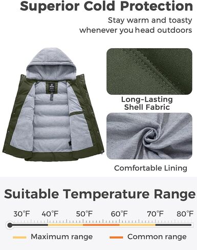 Wantdo Women's Quilted Puffer Vest Thicken Warm Winter Coat with Removable Hood in Kuwait