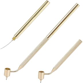 arricraft 2 Pcs Paint Applicator Pen, 0.4/0.7mm Slanting Fine Line Writer Pen Aluminum Detailing Fluid Writer Pen Perfect for Rock Chips and Scratch Repair