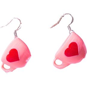 Heart Mug Earrings Cute