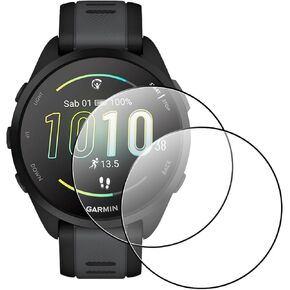 2 Pack Tempered Glass for Garmin Forerunner 165/Xiaomi Watch S3 Screen Protector,9H Hardness,Ultra Resistant,Anti-Fingerprints,No Bubbles,HD-Clear,Full Coverage Watch Film for Garmin Forerunner 165 [Easy Install]