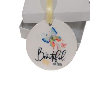 Miscarriage Memorial Christmas Ornament - Too Beautiful For Earth - Miscarriage Gifts for Mothers