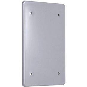 BELL PBC100GY Weatherproof Device Receptacle Blank Cover, 1-Gang, Gray