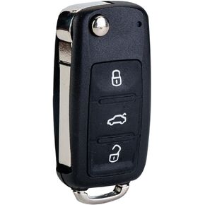 4 Buttons Flip Key Fob Remote Compatible with VW Replacement for 2011-2016 Jetta/Golf 2011-2012 VW Passat CCNBG010180T 5K0 837 202 AE (1)