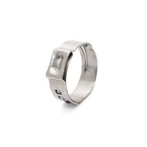 HPS Stainless Steel Ear Clamp, Effective Diameter Range: 11.3mm - 13.8mm, 100 PCs Pack, EC-0138x100