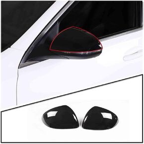 TINKI Left & Right Front Side Door Rear View Mirror Cover Trim Compatible for Mercedes-Benz W206 C-Class 2022 2023, for Mercedes-Benz S-Class W223 2022 2023 Exterior Accessories (ABS, Glossy Black)