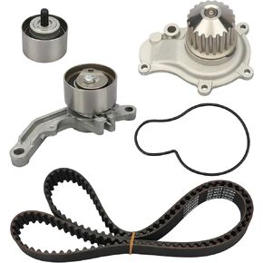 IRONTEK Timing Belt Kit w/Water Pump for 2003 for Chrysler Voyager, 2003-10 PT Cruiser, 2003-06 Sebring; 2003-07 for Dodge Caravan, 2003-06 Stratus; 2003-05 for Jeep Liberty, TBK265AWP 95265K4 TCK265A