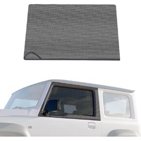 Pair of Front Window Sun Shades and Breathable Mesh Side Window Sunshades for 1997-2024 Jeep Wrangler TJ JK JL & Gladiator JT, Anti-UV Stretchy Sun Screen Net for Baby/Pets/Camping
