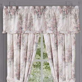 Royal Court Estelle Five Queens Court Window Straight Valance, Blush, 72X17, 72.00" x 17.00"
