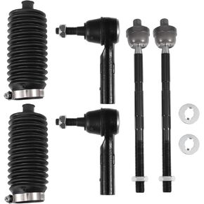 X AUTOHAUX 6 Pcs Front Inner Outer Tie Rod Ends W/Boots Suspension Steering Tie Rod End for Jeep Commander 2006-2010 for Jeep Grand Cherokee 2005-2010 Drag Link