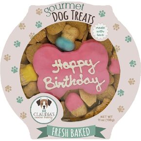 مخبز كلوديا كانين - علبة هدايا عيد ميلاد سعيد باللون الوردي، 11 أونصة. in Kuwait