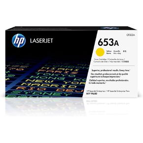 HP 653A Yellow Toner Cartridge | Works with HP Color LaserJet Enterprise MFP M680 Series | CF322A