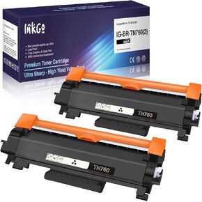Compatible Toner Cartridge Replacement for Brother TN760 (Black, 2-Pack) (IG-TN760(2))