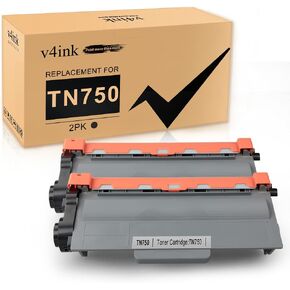 v4ink 2-Pack Compatible Toner Cartridge Replacement for Brother TN-750 TN750 TN-720 TN720 High Yield Toner Cartridge for Brother hl-5470dw HL-5450dn hl-6180dw mfc-8710dw mfc-8950dw mfc-8910dw Printer