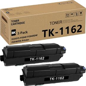 TK1162 TK-1162 Toner Cartridge Compatible with ECOSYS P2040 P2040DW P2040DN Printer 7,200 Pages Extra High Capacity (Black,2-Pack)