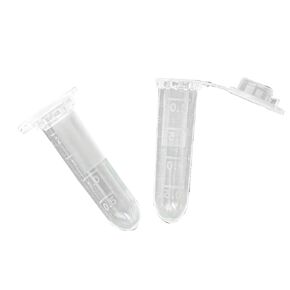 100 Piece 2ml Microcentrifuge Tube Graduated Holder Vial with Snap Cap, Clear EP Tube Container for Tiny Seeds Pollen Liquid Sample Storage