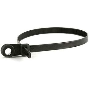Electriduct 12" Nylon Mounting Cable Ties Plastic Mount Head Screw Zip Ties - 50 lbs - 500 Pack - Black
