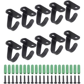 Black Stainless Steel Ceiling Hook, Cup Hooks Closet Ceiling Mounted Hooks for Hanging Plants,Bird Feeders,Wind Chimes,Lanterns,Decoration Lights,10 Pack