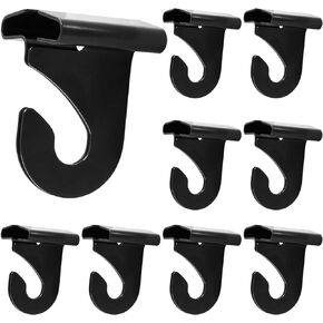 12 Pairs Drop Ceiling Hooks, Black Ceiling Tile Hooks Metal T-Bar Track Clips Suspended Ceiling Tile Hanging Hooks Ceiling Clips for Hanging Plants Office Signs Classroom Decorations