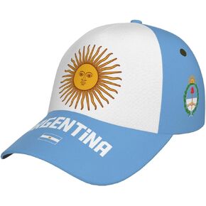 Argentina Flag Argentinian Baseball Cap 3D Full Print Adult Unisex Adjustable Hat Soccer Patriotic Caps
