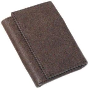 Jewels By Lux Mens Brown Leather Tri-fold Wallet