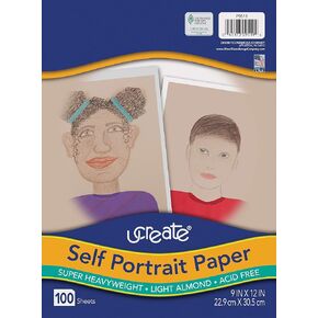 UCreate Self Portrait Paper, Light Almond, 9" x 12", 100 Sheets