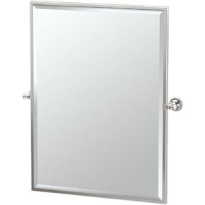 Gatco 4129FS Tavern Framed Large Rectangle Mirror, Polished Nickel 32.5 Inch