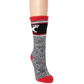 MUK LUKS NCAA Cincinnati Bearcats Game Day Heat Retainer Socks, One Size